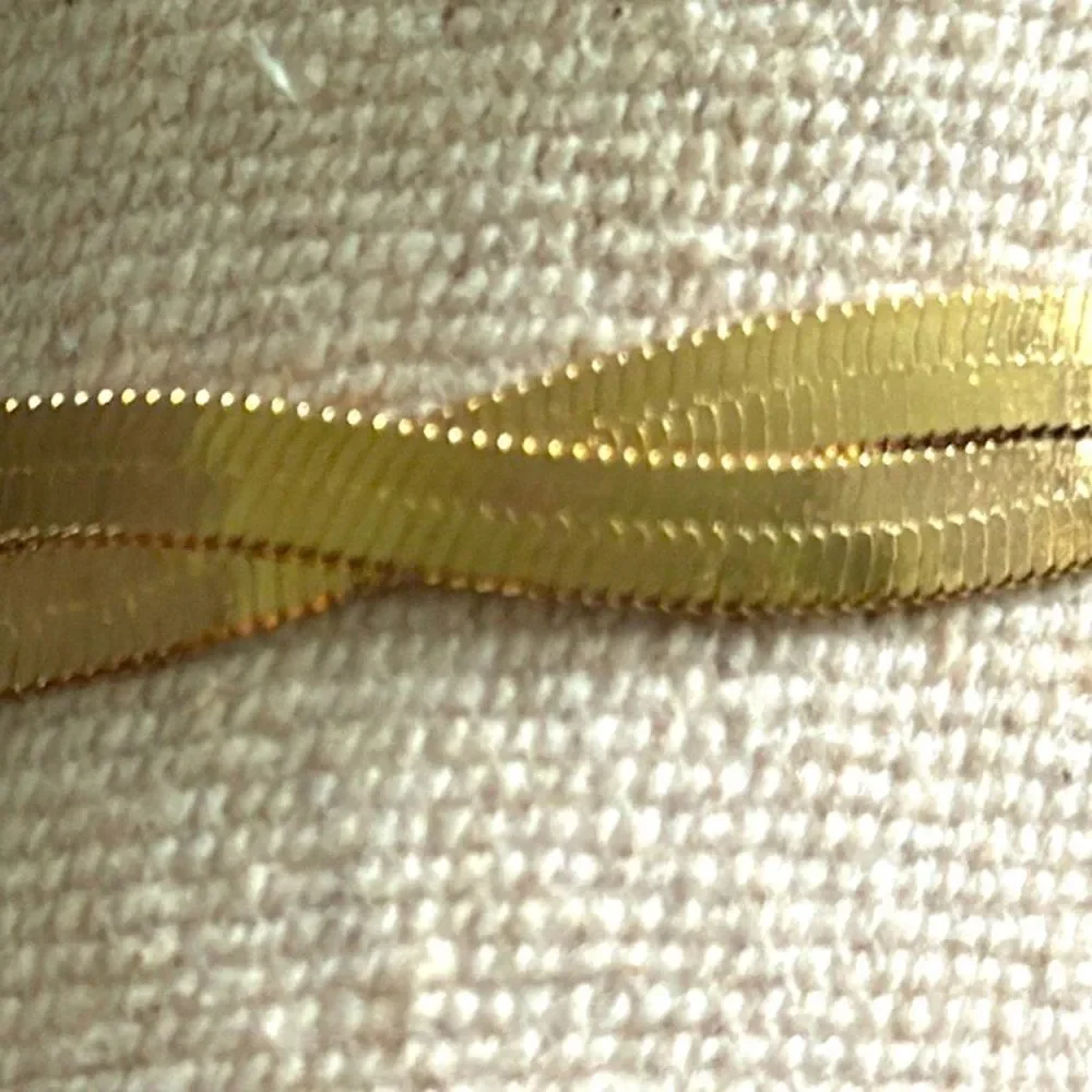 Men’s Minimalist Snake Chain – Flat Twist in 14k Gold Plate